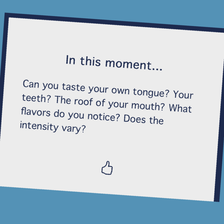 A screenshot of a sensory moments email prompt.