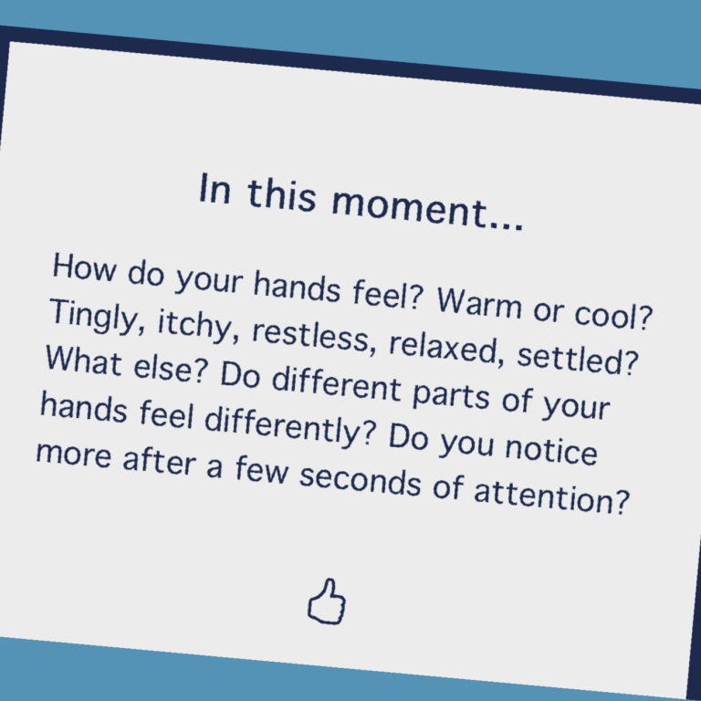 A screenshot of a sensory moments email prompt.