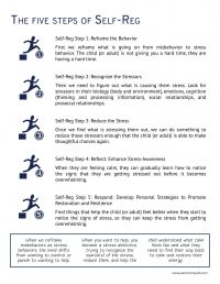 Page titled The Five Steps of Self-Reg. Listing paragraphs under it with steps.